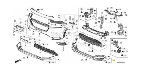 Para-choque Dianteiro New Hr-v 2023 a 2025