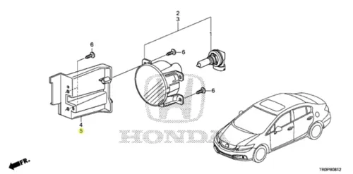 Suporte Farol de Milha L/E Civic 2016