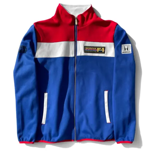 Jaqueta Honda Racing F1 Original 1986 Azul Com Zíper Tam G