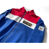 Jaqueta Honda Racing F1 Original 1986 Azul Com Zíper Tam GG