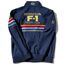 Jaqueta Honda F1 1986 Racing Original Zíper Azul Escuro Tam P