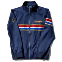 Jaqueta Honda F1 1986 Racing Original Zíper Azul Escuro Tam P