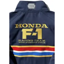 Jaqueta Honda F1 1986 Racing Original Zíper Azul Escuro Tam M