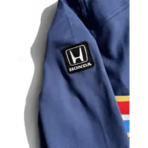 Jaqueta Honda F1 1986 Racing Original Zíper Azul Escuro Tam M