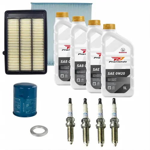 Kit Revisão de 100.000 Km do Honda Civic 2017 a 2021 Touring 1.5L Turbo
